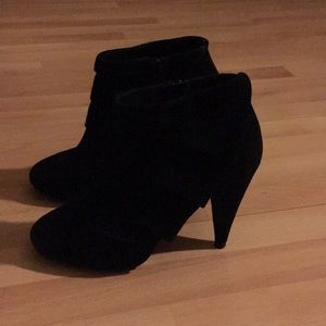 Zara Black Suede Booties